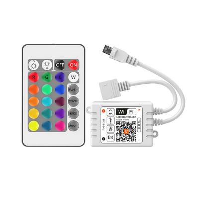 China Smart Control Lights 24key IR Tuya wifi led controller zigbee led strip light rgb tuya led controller for sale