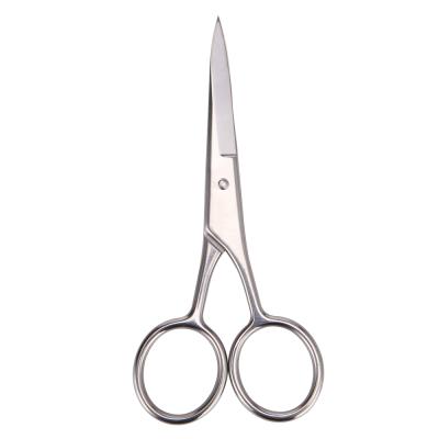 China Silver Rounded Hair Scissors Barber Scissors Beard Handle Hair Scissors Right Handed Hairdressing Scissors for sale