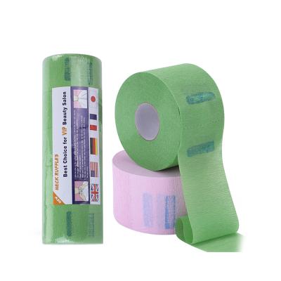 China Beauty Hair Salon Hot Barber Disposable Neck Ruffles Paper For Barber Neck Roll Paper Strips Barber Neck Tape Paper For Salon for sale