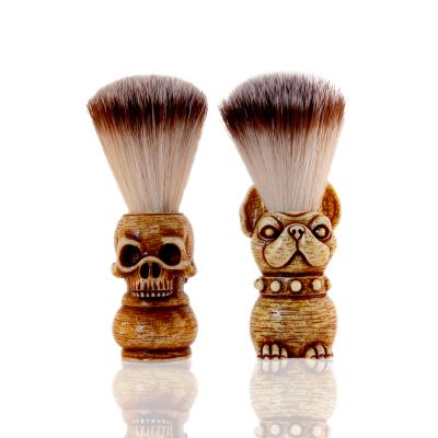 China Hair Sweep Soft Bowl Men's Beard Brush Favorite Bubble Professional Skull Barber Whisker Hair Cleaning Tools for sale