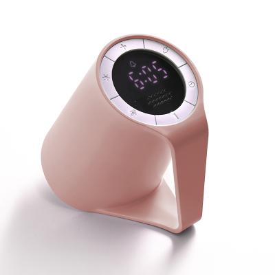 China Rechargeable Multifunctional Digital Voice Cup Shaped Alarm Clock Recordable Night Light for sale