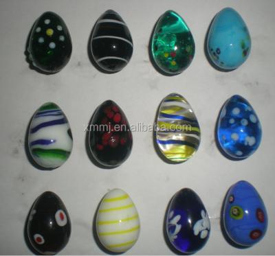 China Wholesale Hand Made Modern Decorative Blown Murano Crafts Clear Glass Easter Eggs From Europe for sale