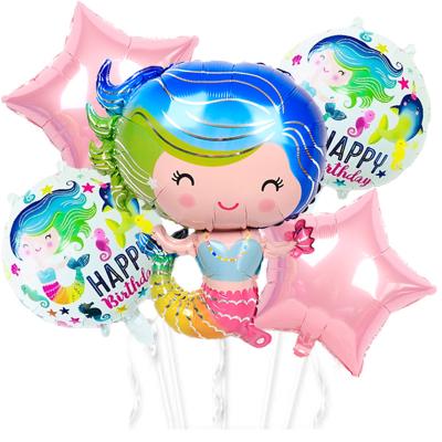 China Promotional Toy DJTSN Mermaid Party Balloons For Amazon Kids Birthday Party Decorations Baby Shower Decor Helium Globos for sale