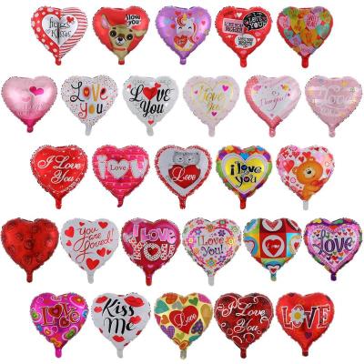 China Gift Toy DJTSN 18inch Red Heart Foil Balloon Wedding Valentine's Day Aluminum Foil Helium Globos I Love You for sale