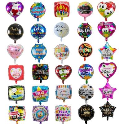 China Spanish gift toy DJTSN 18 inch FELIZ cumplea foil balloon happy birthday balloon party decoration for sale