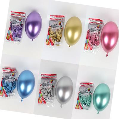 China Promotional Toy DJTSN 12inch Metal Pearl Latex Balloons Thick Metallic Chrome Balloons Globos Birthday Party Decoration for sale