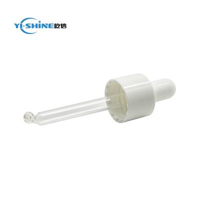 China Non Spill White Plastic Pipette Dropper Pump Glass Dropper Cap For 100ml Bottle for sale