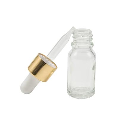 China 1oz Essential Oil Glass Bottle Clear Serum 30ml Bottle With Dropper for sale