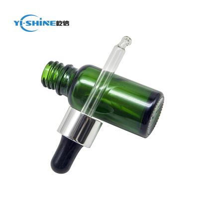 China 30ml 50ml Essential Oil Green Dropper Bottles Glass Essential Oil Bottle for sale