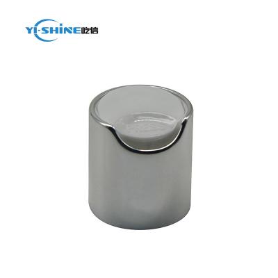 China Non Reverse 20 410 Aluminum Disc Cap Press Top Cap For Shampoo Bottle for sale