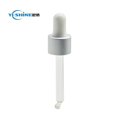 China Spill No 18 410 Mat Dropper Silver Glass Pipette Aluminum Dropper Tip Cap for sale