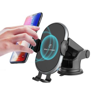 China 2020 New Qi Radio Car Charger Phone Mount QI Wireless Charger High Speed ​​Auto Portable Magnetic Wireless Car Holder for sale