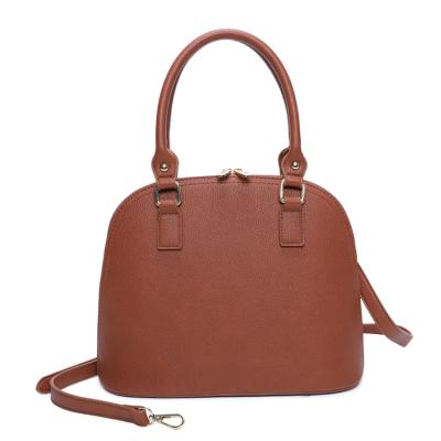 China High Quality Fashion Solid Color Lady Clam Shell Texture Round Shoulder Bag Women Fashion Handbags Purse for sale