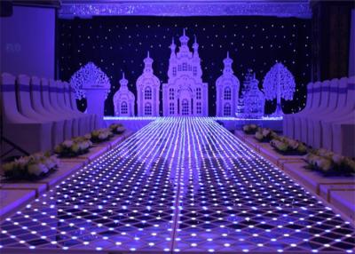 China 3 * 4m  LED Diaplay Light LED Lighting Curtain Black Cloth Fireproof  Velvet for sale