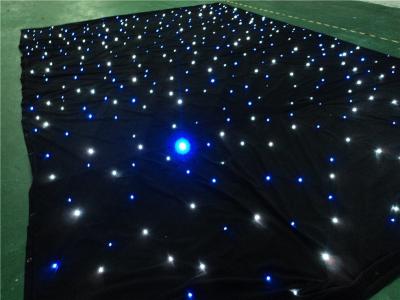 China Regulador de la ayuda DMX del paño de la estrella del centelleo LED del color azul blanco de la mezcla/Active decorativos del sonido en venta