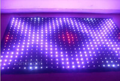 China 4m * 3m RGB Full Color Flexible LED Video Curtain In  DJ Show Stage Backdrop for sale