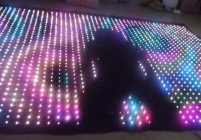 China Full Color RGB P10CM LED Vision Curtain Screen For Bar / Club Decoration for sale