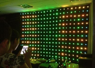 China DJ Decoration Backdrop LED Vision Curtain , 3M * 4M Pitch 15 cm LED Curtain Wall for sale