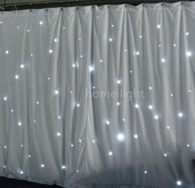 China White Wedding LED Video Curtain , wedding stage Decoration LED Star Cloth for sale