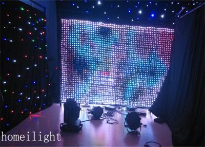 中国 P5 コンサート/TV のスタジオ/ディスコのための適用範囲が広い耐火性の視野 LED の背景幕のカーテン 販売のため