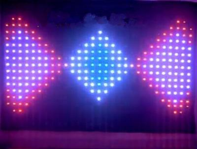 China LED Stage Equipment Vision Cloth With 30 Programs , P18 LED Disco Video Curtain Light for sale