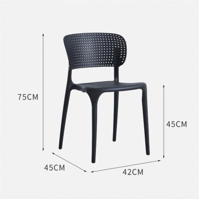 China Mosern Simple Nordic Modern Single Chair Household Plastic Backrest Dining Reception Training Negotiation Chair for sale