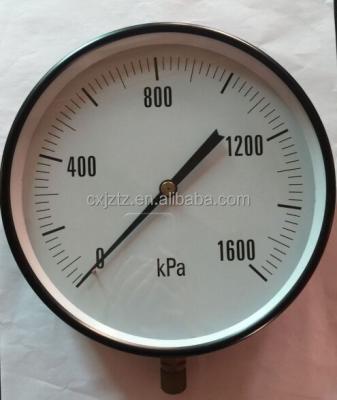 China Y250R-1600KPA standard pressure gauge with black steel case radial coonction 10