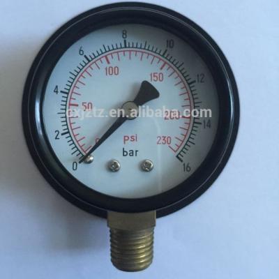 China YN63 Black Steel Radial Case Flange Radial Pressure Gauge for sale