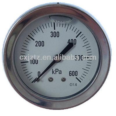 China YN63ZBSS 63mm All Stainless Steel Oil Pressure Gauge Bayonet Bezel 2.5