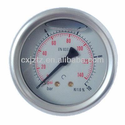 China YN63ZC2-10bar oil pressure gauge connection 2.5