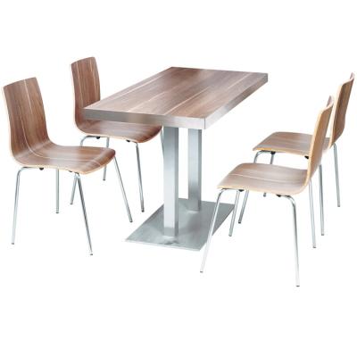 China PANEL modern restaurant furniture wood dining table and chairs for sale for sale