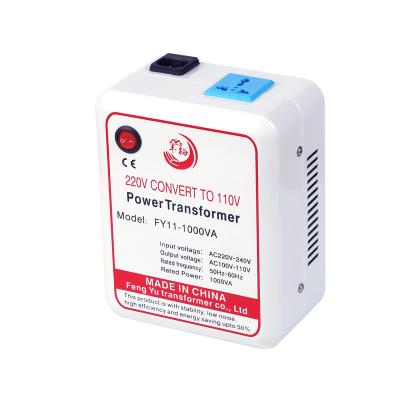 China Fast Power Delivery Cheap Price 1000w Single Phase 50/60Hz 220v Convert To 110v Voltage Step Down Power Transformer for sale