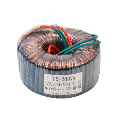 China 200VA power manufacturers supply single phase isolation 45v 0v 45v ring low frequency toroidal power transformer for audio amplifiers for sale