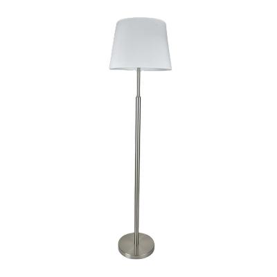 China Lighting High Quality Features Round Floor White Light Home Hotel Shade Cloth Stainless Steel Decorative Standing Floor Lamps for sale