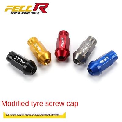 China Lightweight Forged Aluminum Alloy Aluminum Nut FECCR Tire Rim Wheel Hub Screw Modified Nut Suitable For Different Car Series for sale