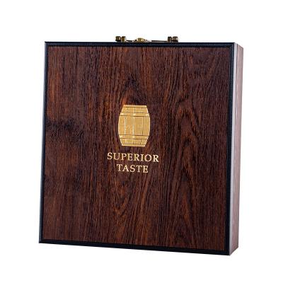 China Wholesale Recyclable Customized Modern With Wooden Wine Glass Wine Gift Packaging Box Wine Box for sale