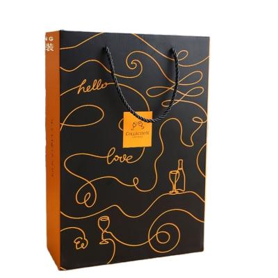 China Handmade Factory Custom Logo Champagne Whiskey Wine Corrugated Paper Box Blister Wine Packaging Gift Box for sale