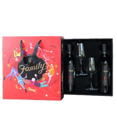 China Gift Custom Design Luxury Recyclable Wine Bottle Gift Box Corrugated Wine Packaging Box for sale