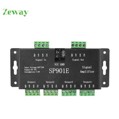 China led signal amplifier SP901E lighting led repeater RGB RGBW 5-24v SPI WS2812 accessible APA102 SK6812 SP901E strip pixel signal for sale