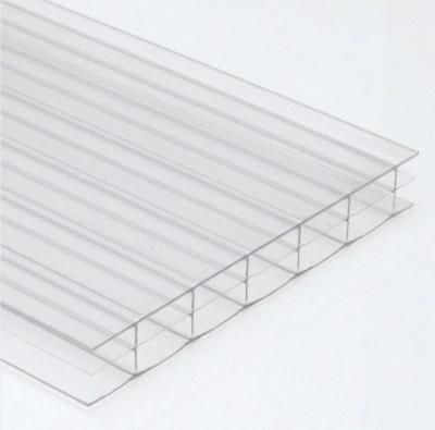 China Clear Twin Wall Polycarbonate Roofing Sheet With Modern Design 4mm-20mm Thickness for sale