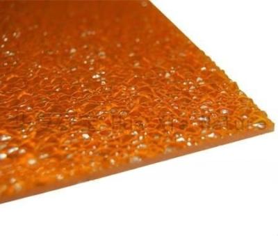 China 1.6mm-18mm Thickness Crystal Embossed Polycarbonate Sheet For Upholster Skylight for sale