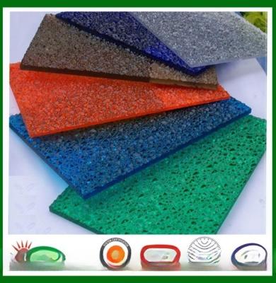 China Green Building Solution Macrolux Polycarbonate Compact PC Embossed Sun Sheets for sale