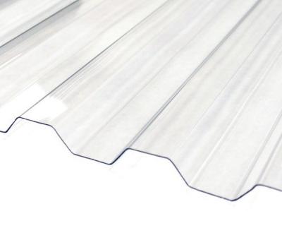 China UV Protection 50um 0.8mm Polycarbonate Transparent Corrugated Wave Roofing Sheet for sale