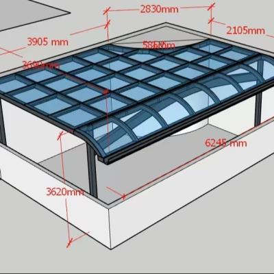 中国 ポリカーボネートシート屋根のアルミサポートアウイング 販売のため