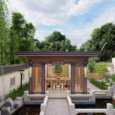 China New Chinese style aluminum alloy garden pavilion arbor Kiosk  A Modern Take on Traditional Aesthetics for sale