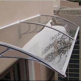 China Plastic Bracket Clear Solid Polycarbonate Window Awning Anti-UV Protection for sale