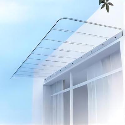 China Invisible Polycarbonate Window Awning Invisible DIY PC Canopy Transparent Durable Design for sale