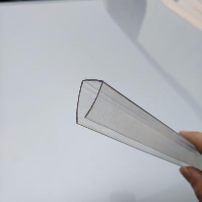 China 4-16MM Thickness 6M Length PC Profile U For 16mm Plastic U Profile for sale