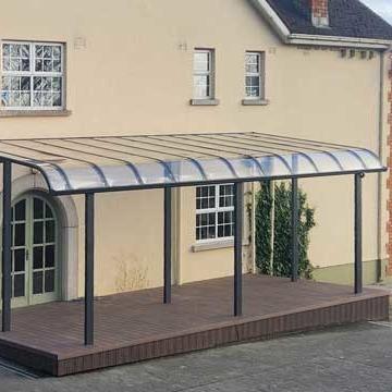 China Self Cleaning Polycarbonate Awning with UV Protection and Aluminum Alloy Frame for sale