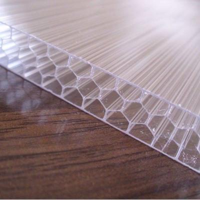 China 8mm To 12mm Honeycomb Polycarbonate Hollow Sheet For Superior Thermal Insulation And UV Protection for sale